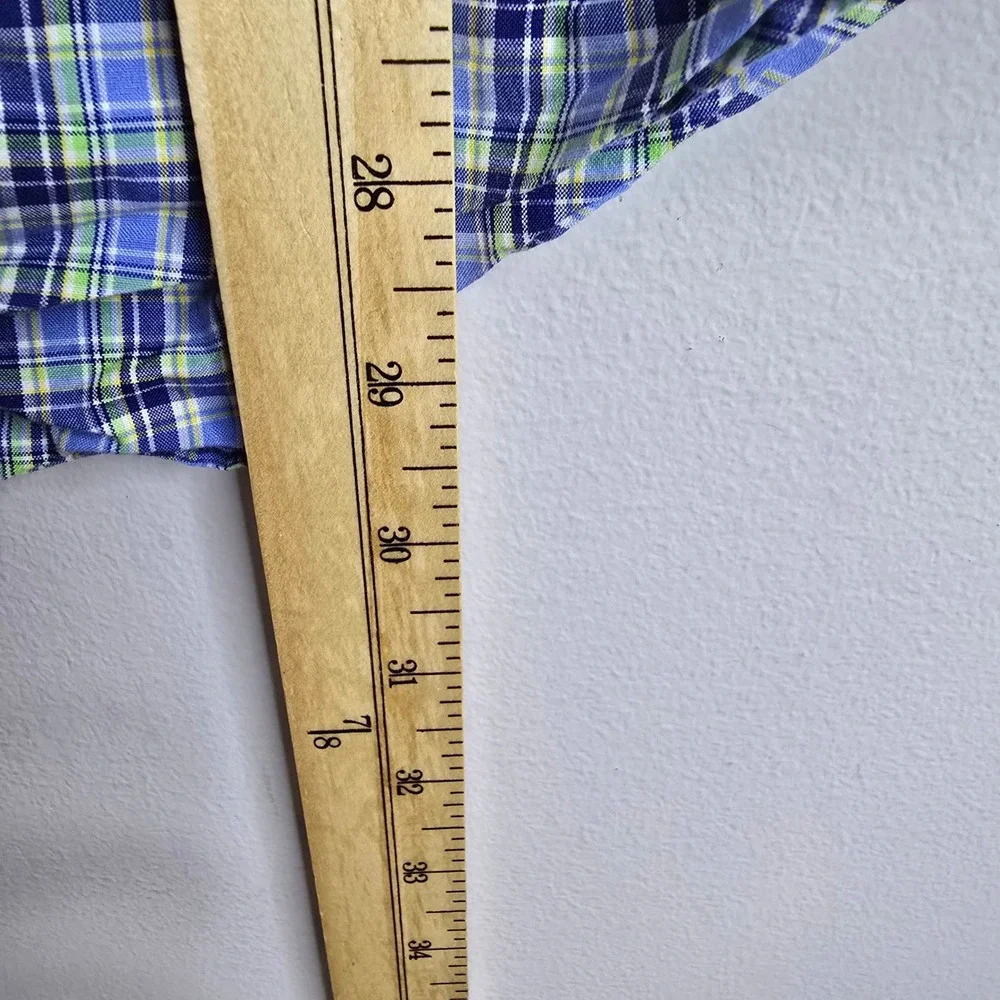 Polo Ralph Lauren Mens Large Classic Fit Plaid Short Sleeve‎ Button Down Shirt